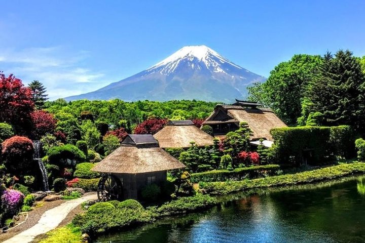 Spectaculaire croisière sur le mont Fuji et le lac, nouilles faisant l'expérience