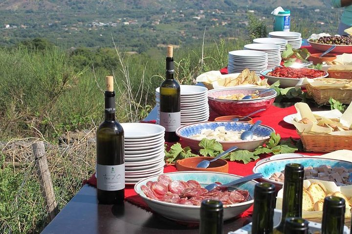Privérondleiding van 6 uur langs drie Etna-wijnhuizen met eten en wijnproeverij