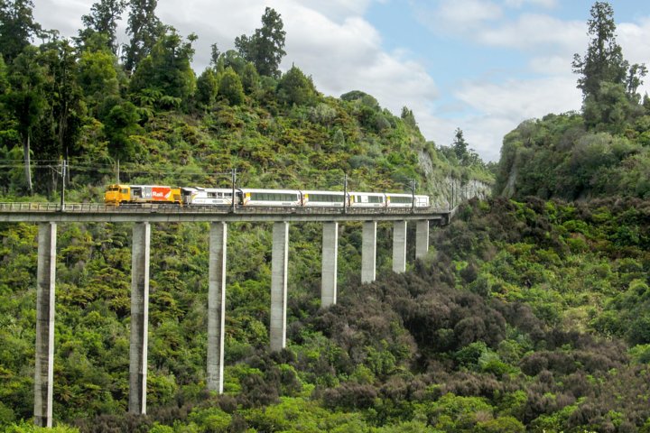 Viaje en tren Northern Explorer de Wellington a Auckland