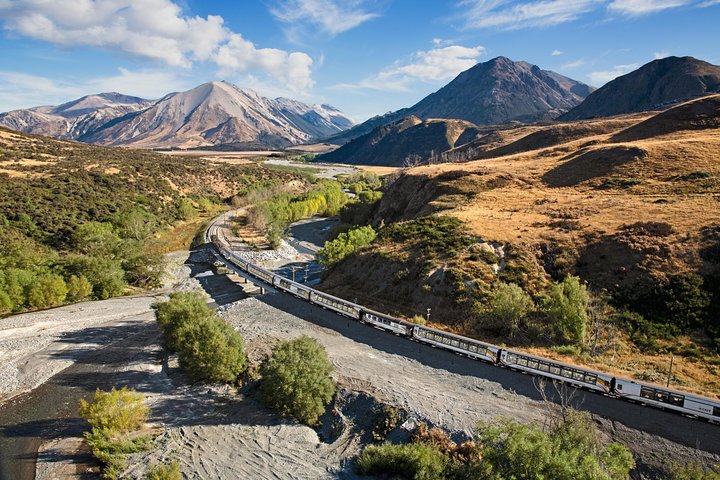 TranzAlpine togreise fra Greymouth til Christchurch