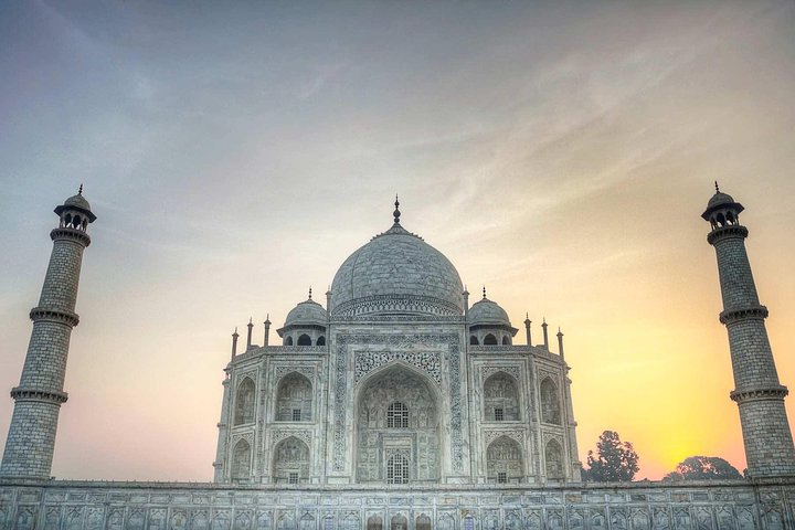 Privat solopgang Taj Mahal-tur fra Delhi