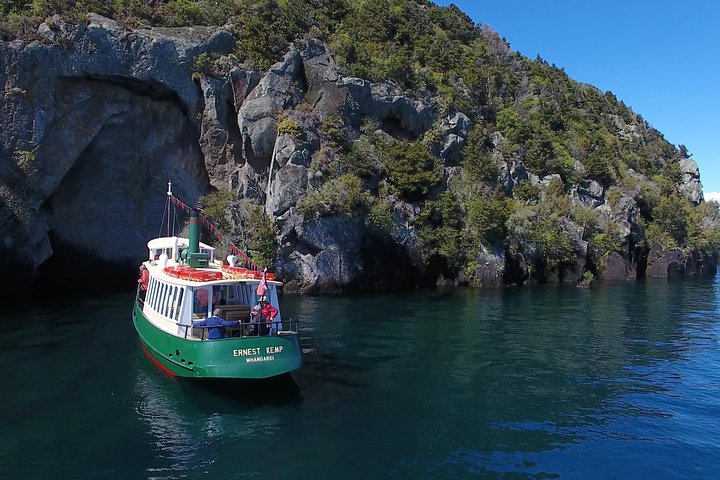 Lake Taupō Māori Rock Carvings Panoramafahrt an Bord von Ernest Kemp