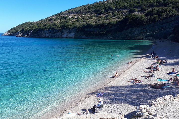 Zakynthos : Eintägige Kleingruppentour zum Navagio Strand Blaue Höhlen & Draufsicht