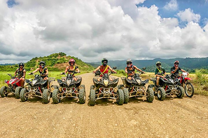5-stündiges Offroad-ATV + Seilrutsche + Wasserfall-Abseilen + Traktor-Dschungel-Tour