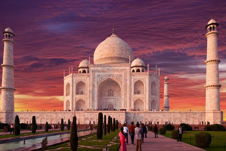 Privat solopgang Taj Mahal-tur fra Delhi