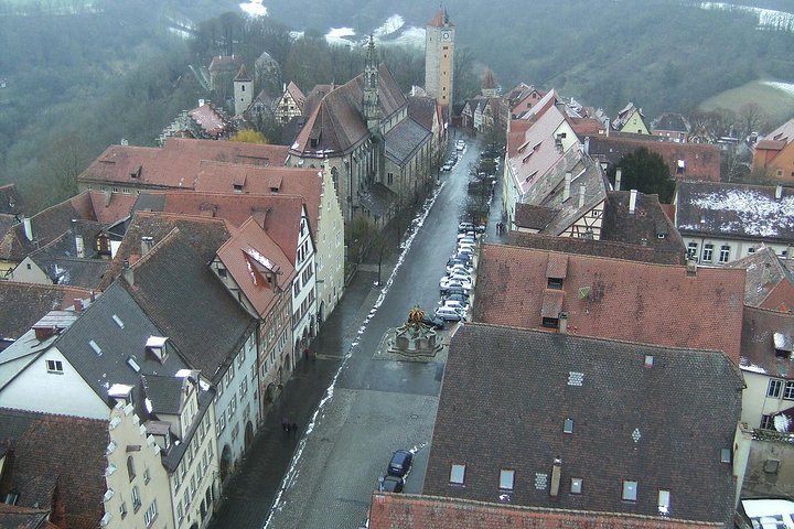 Rothenburg : middeleeuwse muren, torens en historische oude binnenstad