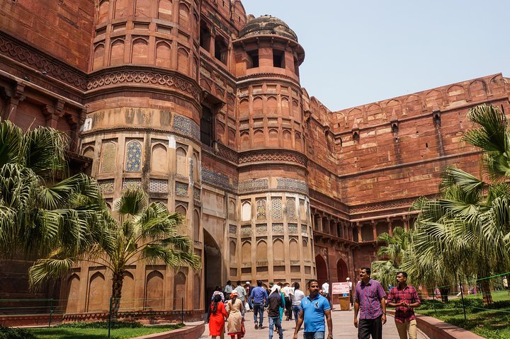 Taj Mahal, Agra Fort, Baby Taj & Mehtab Bagh Privé stadstour