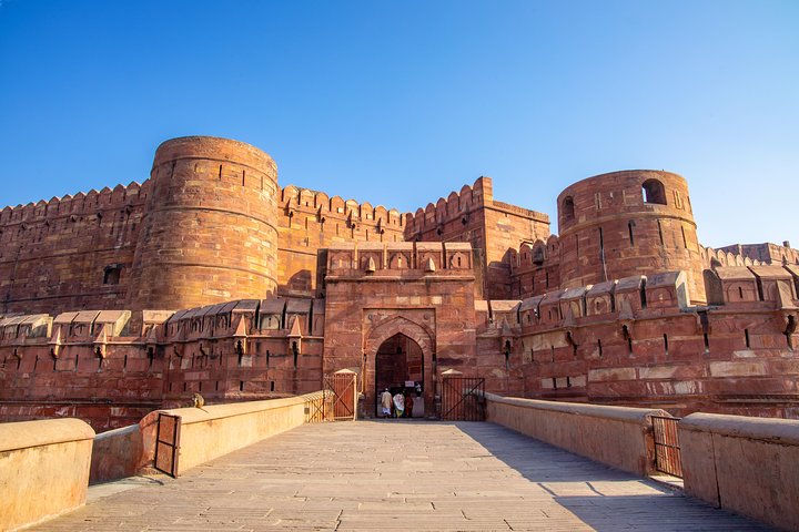 Taj Mahal, Agra Fort, Baby Taj & Mehtab Bagh Privé stadstour