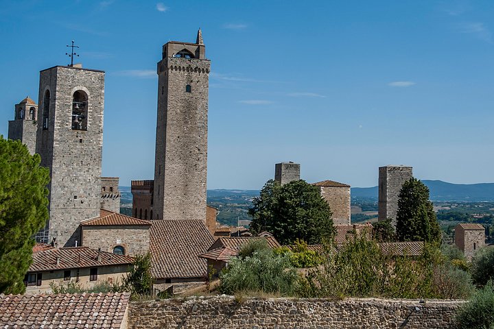 Excursion d'une journée en Toscane au départ de Florence : Sienne, San Gimignano, Pise et déjeuner dans une cave