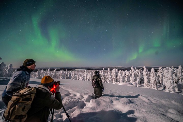 Excursión para grupos pequeños para fotografiar la aurora boreal en Rovaniemi