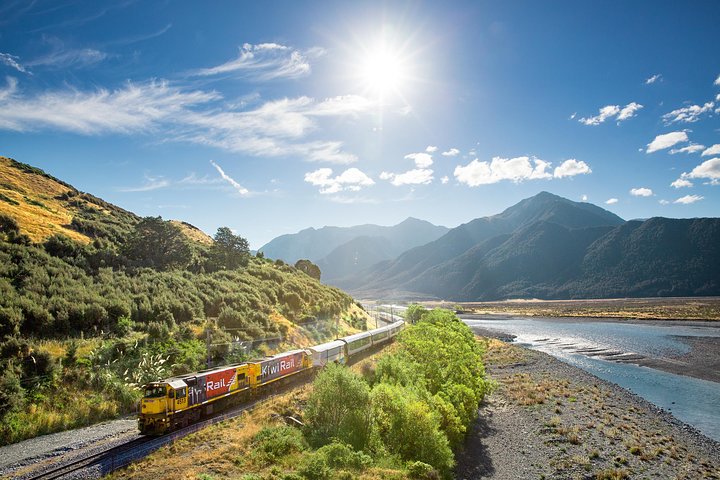 TranzAlpine togreise fra Greymouth til Christchurch