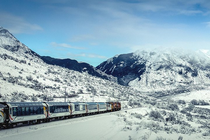TranzAlpine togreise fra Greymouth til Christchurch