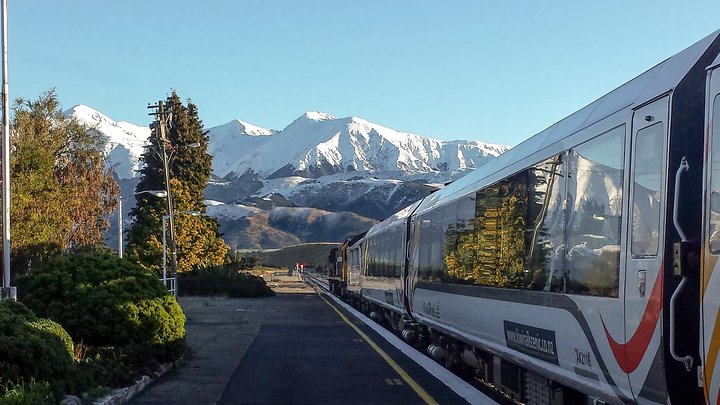TranzAlpine togreise fra Greymouth til Christchurch