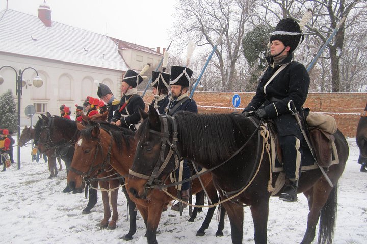 Viaggio al campo di battaglia di Austerlitz vicino a BRNO nella Repubblica Ceca