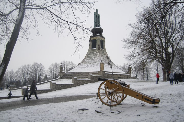 Viaggio al campo di battaglia di Austerlitz vicino a BRNO nella Repubblica Ceca