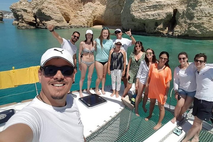 Gedeelde Catamaran All-inclusive-dagcruise naar Naxos of Paros