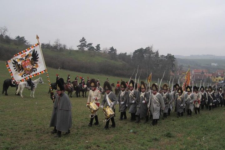 Viaggio al campo di battaglia di Austerlitz vicino a BRNO nella Repubblica Ceca