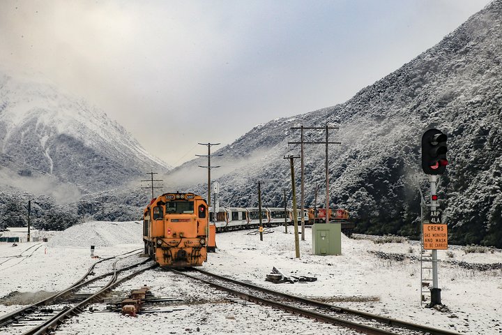 TranzAlpine togreise fra Greymouth til Christchurch