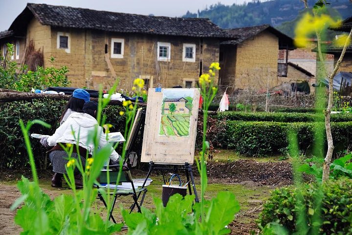 Excursão privada de dia Tianluokeng Tulou Cluster e Taxia Village de Xiamen