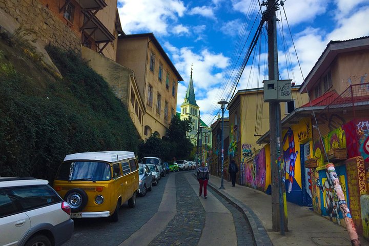 San Antonio etter cruisetur til Valparaiso og Casablanca Drop off i Santiago