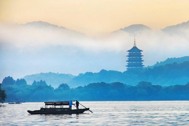 Excursão privada flexível de um dia a Hangzhou com cruzeiro de barco no Lago Oeste
