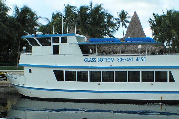 Aventure en bateau à fond de verre sur le récif corallien de Key Largo