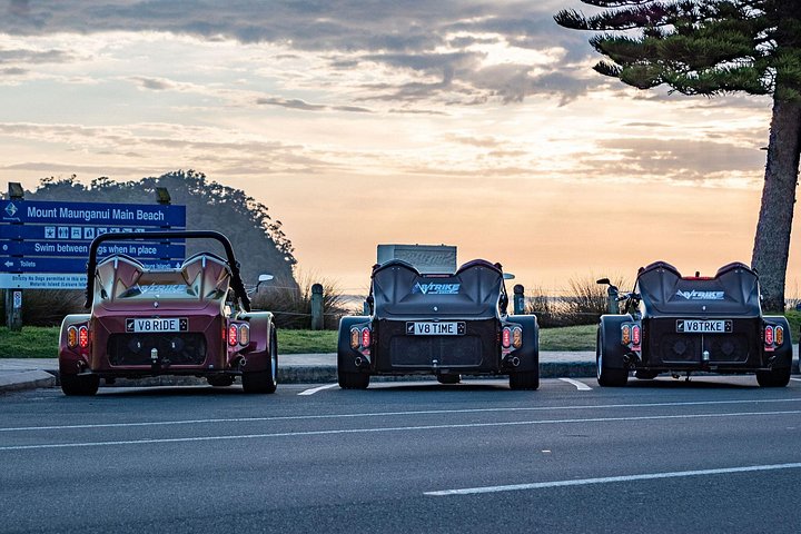 TAURANGA SHORE EXCURSION : V8 TRIKE - 1,5 timers by eller naturskjønne tur