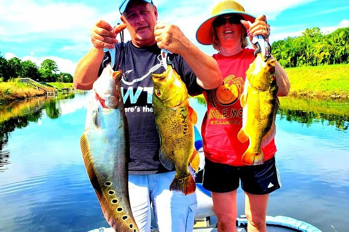 Private Peacock Bass Fishing Charter i nærheten av Boca Raton