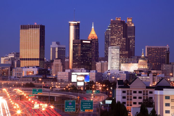 City Lights Atlanta nattbuss tur med bilder og middag stopp