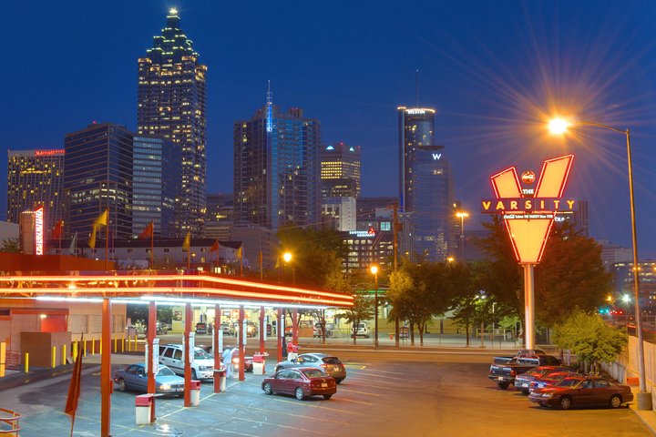 City Lights Atlanta nattbuss tur med bilder og middag stopp