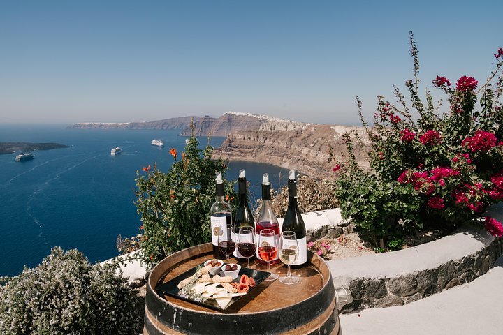 Tour enológico Santorini : Visita 3 Bodegas Locales con Catas