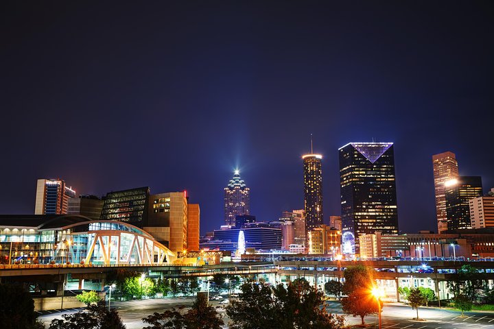 City Lights Atlanta nattbuss tur med bilder og middag stopp