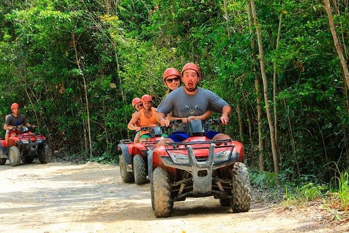 ATV (delte), Hest tilbage ridning, Ziplines, & Cenote fra Cancún