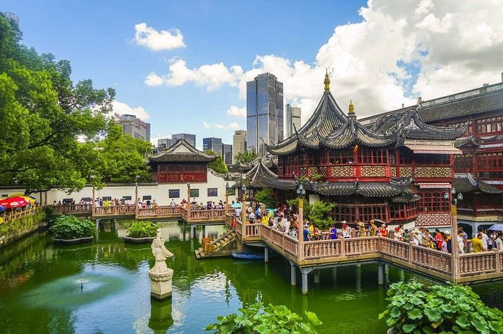 Privat Shanghai City Tour fra Suzhou med Bullet Train med Drop off-option