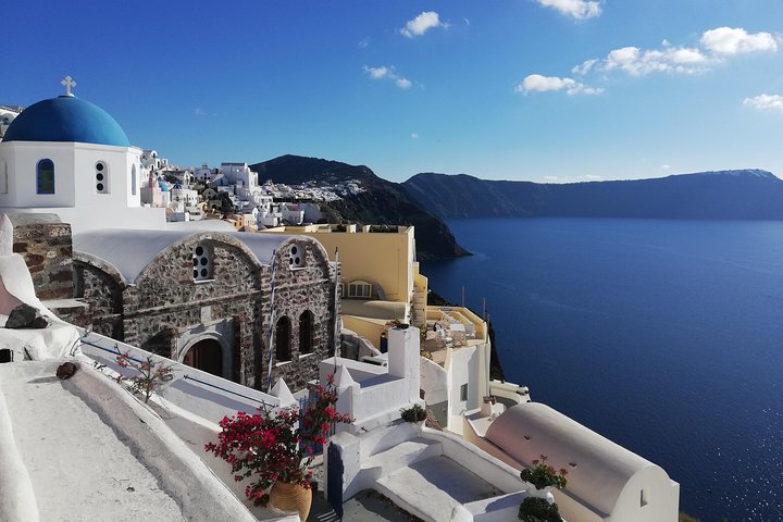 Excursión por la costa de Santorini: Tour privado con posible recogida en el puerto