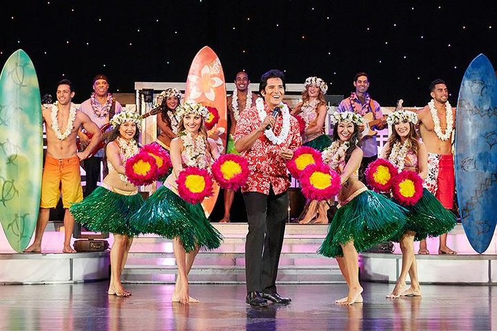 Buffet Waikiki Luau con biglietto opzionale per lo spettacolo Rock-A-Hula