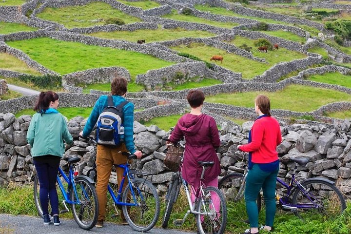Cykla på Inisheer Island, Aran Islands. Självguidad. Hel dag.