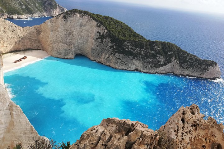 Zakynthos All Day Tour Shipwreck-stranden, utsiktspunkt - Blue Caves