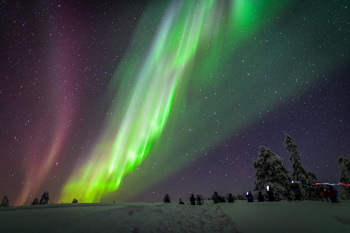 Auroras auroras boreales Vista y fotografía - Saariselkä
