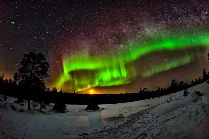 Auroras auroras boreales Vista y fotografía - Saariselkä