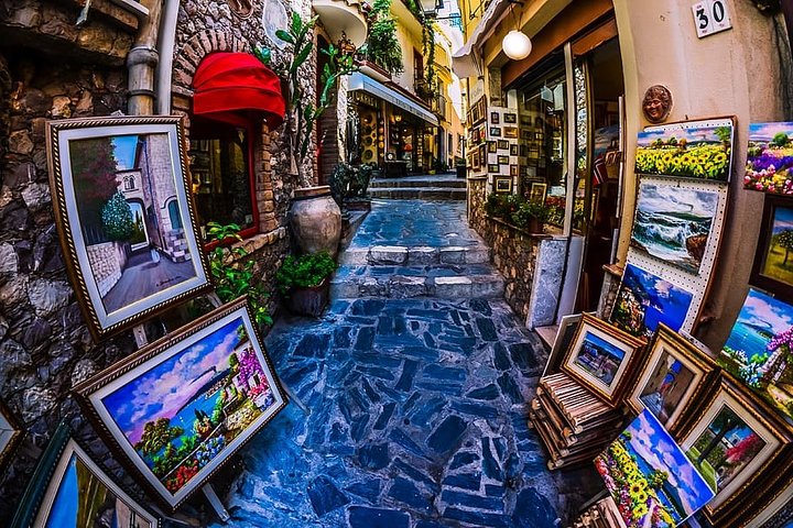 Taormina und Castelmola private und geführte Tour mit Arancino