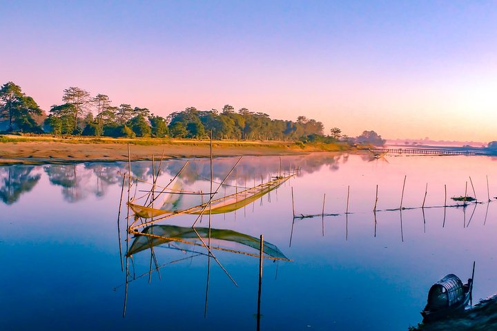 Visite privée du domaine de thé d'Assam, de la forêt tropicale et de l'île de la rivière