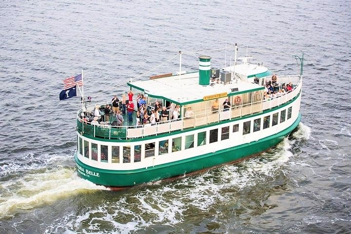 Journée de l'histoire racontée en direct du port de Charleston ou croisière en bateau au coucher du soleil