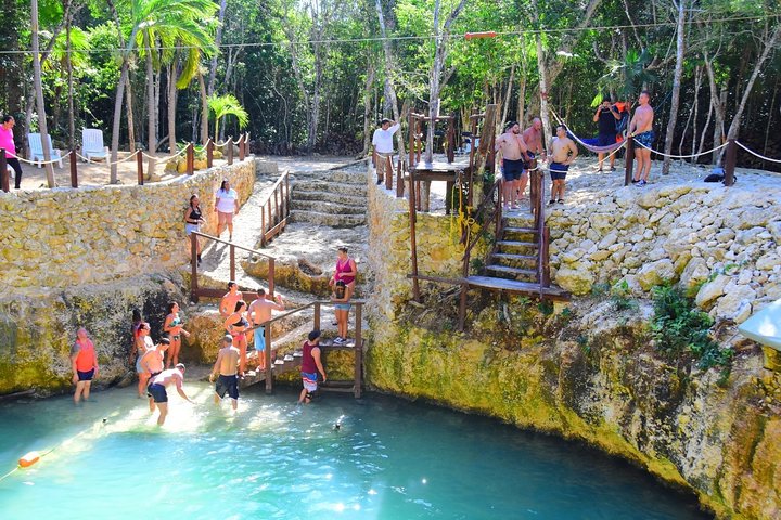 ATV (delte), Hest tilbage ridning, Ziplines, & Cenote fra Cancún