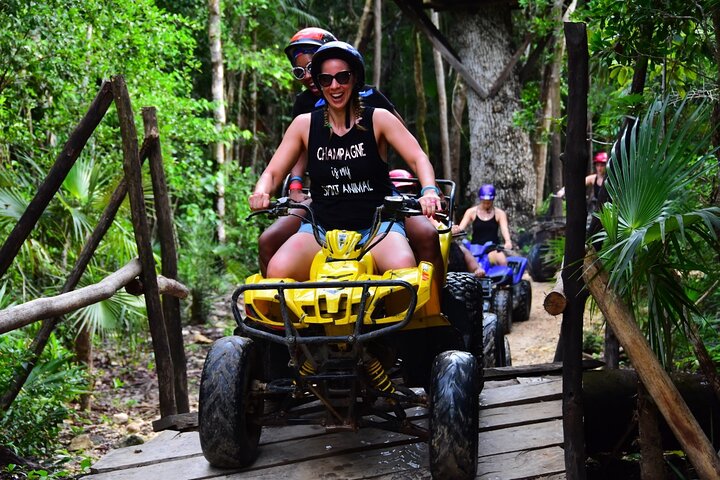 ATV (delte), Hest tilbage ridning, Ziplines, & Cenote fra Cancún