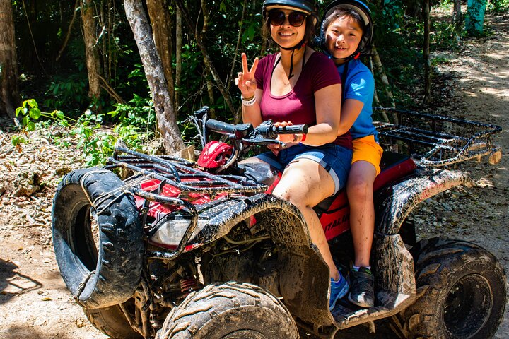 ATV (delte), Hest tilbage ridning, Ziplines, & Cenote fra Cancún