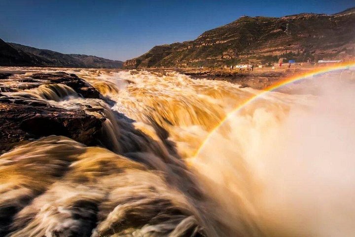 Excursão privada de um dia pelo Rio Amarelo à Cachoeira Hukou