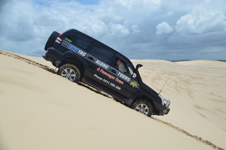 Tour de pasajeros en 4x4 por Port Stephens, playa y dunas de arena