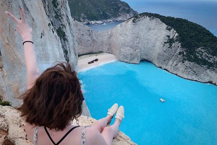 Zakynthos All Day Tour Shipwreck-stranden, utsiktspunkt - Blue Caves