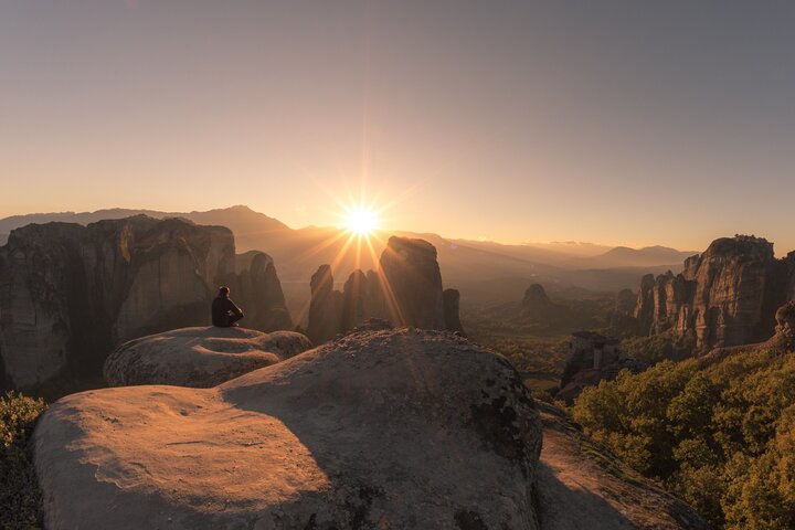 Meteora: Guidet solnedgangstur med klostre og grotter besøk